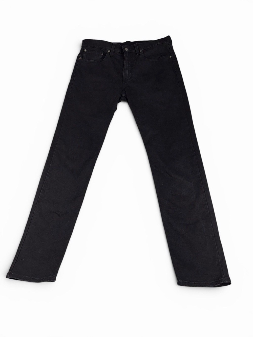 Levi’s 502 Regular Taper Jeans Black Wash Mens 34x34 Stretch Denim Casual